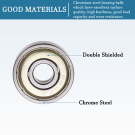 QUARKZMAN 626ZZ 6 x 19 x 6 mm Ball Bearing x 20 Pieces Carbon Steel for Machines and Tools Double Dustproof