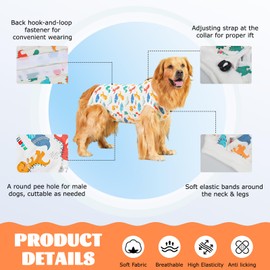 DoggieKit Dog Surgery Recovery Suit, Anti-Licking Postoperative Shirt for Female Spay Male Neuter, Breathable Onesie Soft Bodysuit for Abdominal Wound Skin Disease, Professional Alternative to Cone