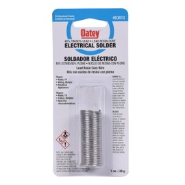 Oatey 53012 Rosin Leaded Core Solder, 1 oz, Silver Gray
