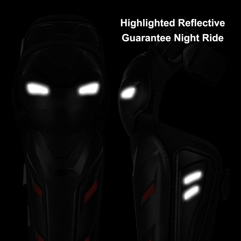 Motorcycle Knee Pads Reflective Adjustable Anti Fall EVA PP Knee