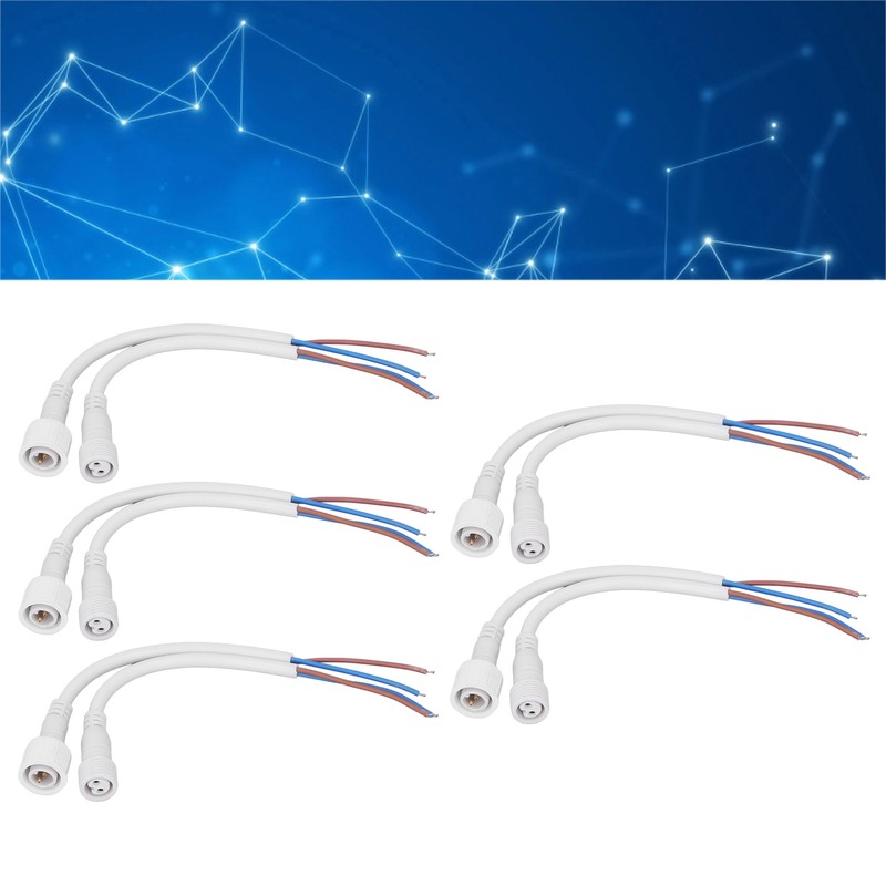 5 Sets 2 Pin Electrical Connector Waterproof Male and Female