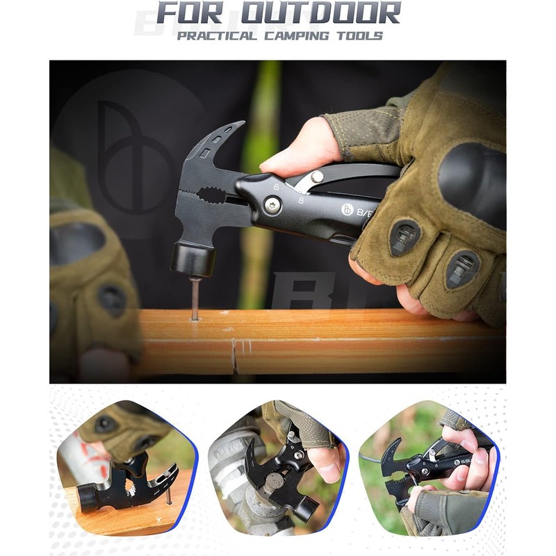 Gifts for Men, BIBURY Mini Hammer Multitool and Snowflake Multi