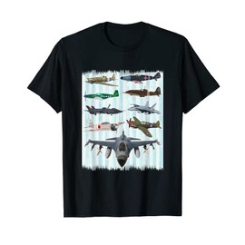 WW2 Planes Warbirds P51 Mustang Spitfire Messerschmitt T-Shirt