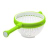 Salad Rotator Plastic Colander with Collapsible Handle Rotatable Kitchen Strainers