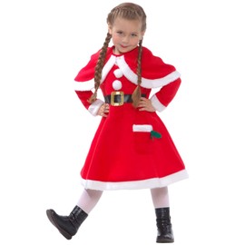 Morph Mrs Claus Costume for Girls Santa Dress for Girls Santa Claus Costume for Kids Christmas Costumes for Kids Small