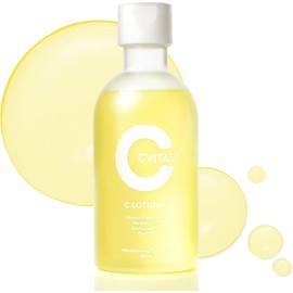 CVITAS Plus C LOTION+ 300ml – High-Moisture Toner with Vitamin C, Azelaic Acid & Retinol for Firm, Hydrated Skin, Citrus Scent