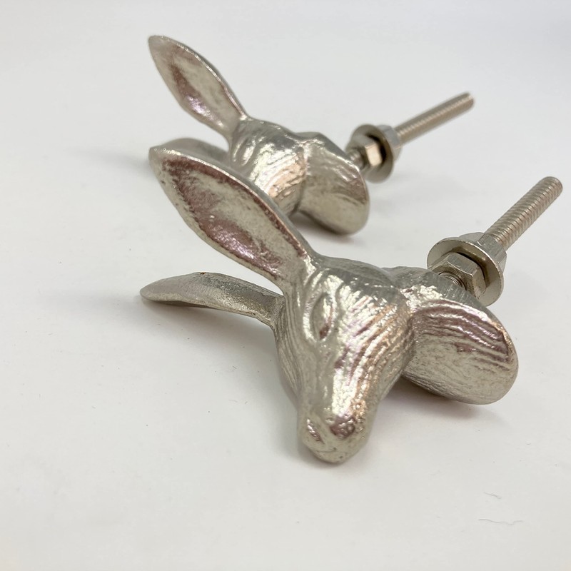 Silver Animal Metal Drawer Pulls Knobs Cupboard Bedroom Kitchen Upcycle