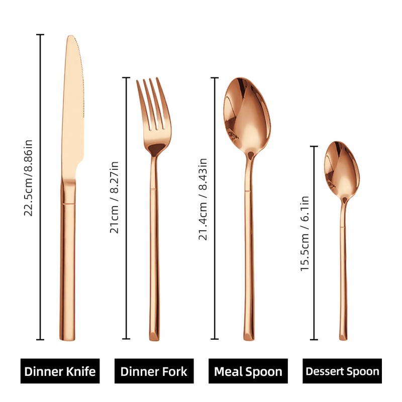 Silverware Set for 4 24-Piece Stainless Steel Flatware Cutlery Set