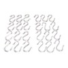 None 24 New Clear Plastic Punch Cup S Hooks Hangers.