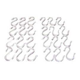 None 24 New Clear Plastic Punch Cup S Hooks Hangers.