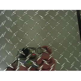 DPC Roll of Diamond Plate Classic Sign Vinyl, with Self-Adhesive (Silver, 24 inch x 10 ft)