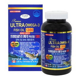 Evergreen Premium Ultra Omega3 Fish Oil 1300 1,302mg / 에버그린 프리미엄 울트라 오메가3 휘시오일 1300 1,302mg X 180캡슐