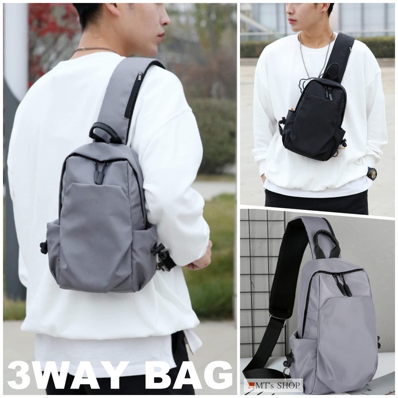 MT's Shop SH352 Men's Body Bag, One Shoulder, Crossbody Bag,