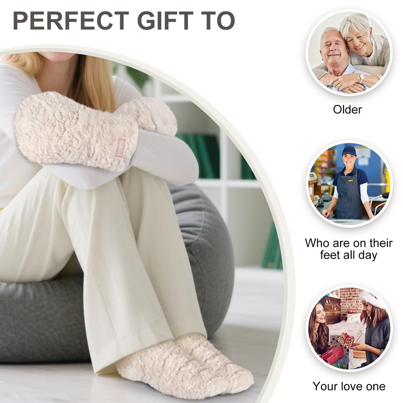 SuzziPad Microwavable Heated Gloves and Microwave Slippers, Hand Heating Pad