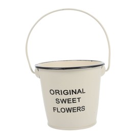 BESPORTBLE 1pc Chic Small Iron Bucket Creative Flower Container Versatile Iron Flowerpot for Display Desktop Organizer for Home Office Use Off