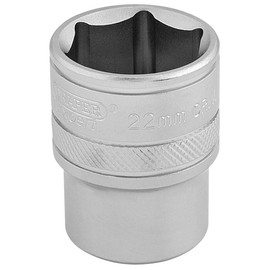Draper 16613 1/2" Square Drive 6 Point Socket, 22mm Size