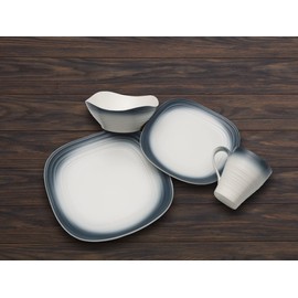 Mikasa Swirl 4-Piece Place Setting, Service For 1, Blue