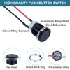 DMWD 5pcs 16mm Latching Metal Push Button Switch Aluminium Shell