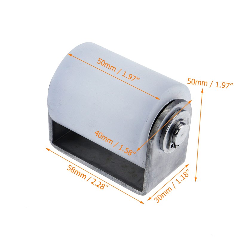Coshar Slide Gate Guide Roller with Post Welded Bracket 1.6"