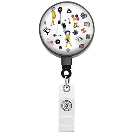 BEKECH Coraline Merchandise Coraline Retractable Badge Holder Cartoon Movies Inspired Gift Fantasy Film Badge Gift (Coraline)