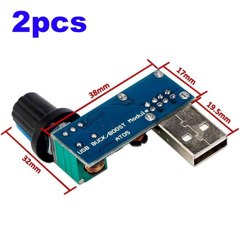 RUNCCI-YUN 2 Pack USB Fan Speed Controller, Mini Fan Speed