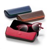 FEFI - Elegant glasses case in two-tone leather look, Green