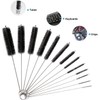 COOLKITALENT Conjunto de 13 Botella de Limpieza Cepillos, Nylon Cepillos