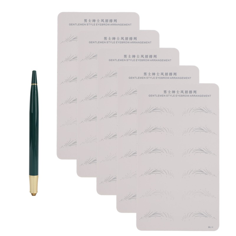 5Pcs Double Sided Microblading Practice Skin Soft Silicone Eyebrow Tattoos