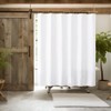 Felisa Short Waterproof Fabric Shower Curtain Liner with 3 Large