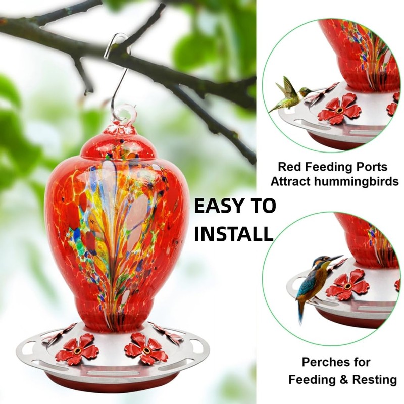 2 Pack Hummingbird Feeder Base Replacement Part Accessories Set -