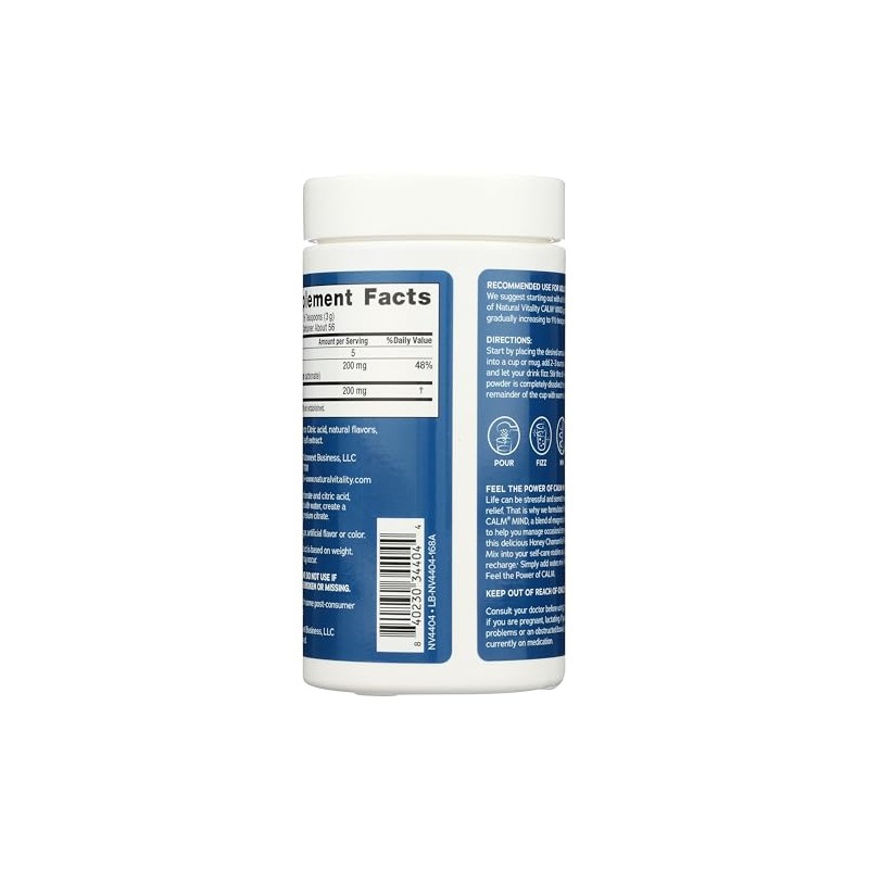 NATURAL VITALITY Miel Manzanilla Calma Mental, 6 OZ