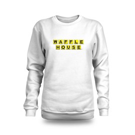 Waffle House Crew Sweatshirt, Comfort First Design Made from Premium Cotton-Polyester Blend, White - M