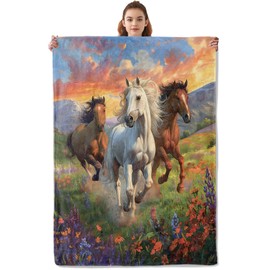 Kibue Majestic - Manta de franela suave y ligera y acogedora, mantas cálidas de felpa para viajes, sofá, recámara, oficina, decoración del hogar, regalo ideal para adultos, niños, mujeres y hombres de