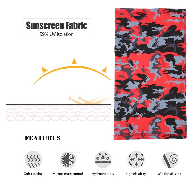 Summer Outdoor Ice Silk Scarf Sun Protection Face Towel Mask
