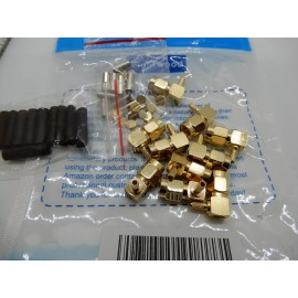 Eightwood 10 pcs SMA Male Crimp RF Connector Gold-Plating for RG316 RG174 Cable