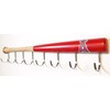KT Bats Coat Rack Wall Mount Wood Baseball Bat Cap