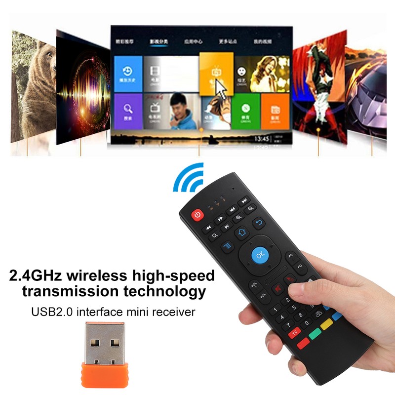 2.4G Wireless Flying Mouse Remote Control Adjustable Infrared Setting MultiFunction
