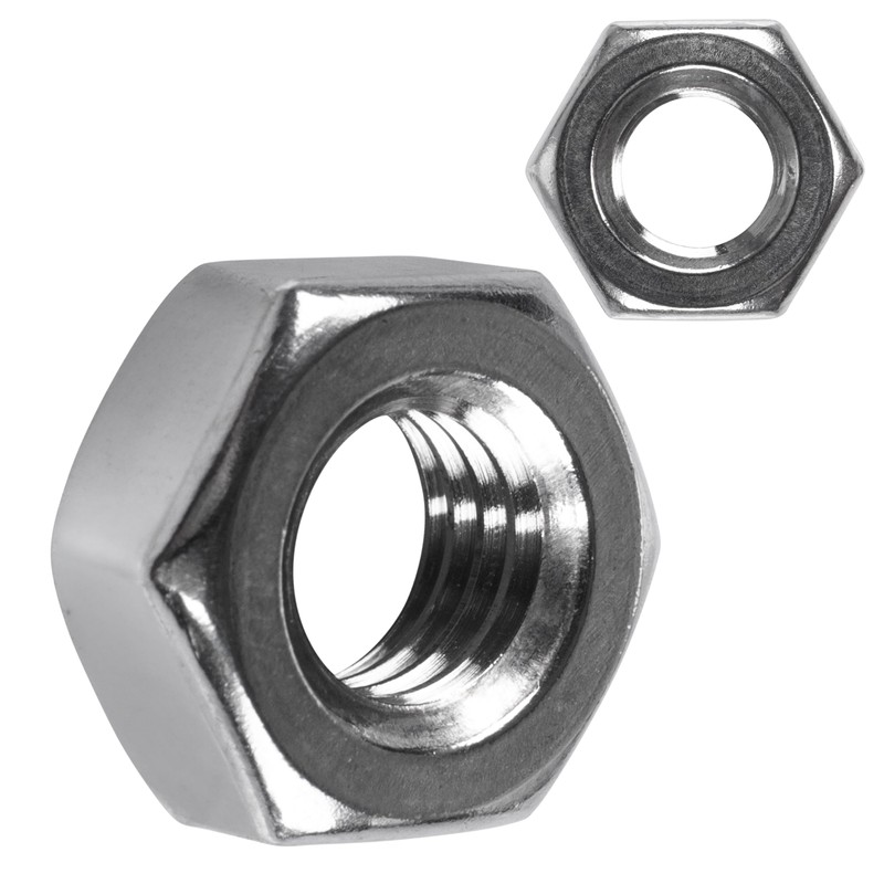 Topnorm24 - Hexagonal Nuts Stainless Steel M4 - (Pack of