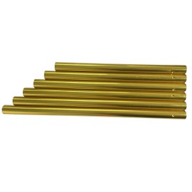 YEJI - 6 piezas de campanas de viento huecas grandes en tono dorado para exteriores, ideal para regalo, tubos de aluminio, jardín, patio, decoración del hogar, 6 tamaños