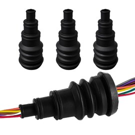 Suvnie 4 PCS Universal Firewall Boot, Rubber Grommets Can Accommodate 3/8 to 1 Inch Diameter Wire Bundle, Safe and Convenient Grommet for Vehicle Running Cable, Car Accessories