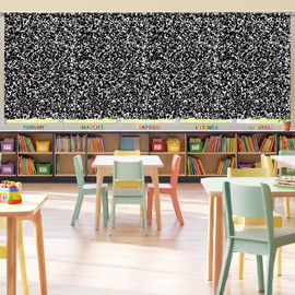Hahafelt 6 Pcs Composition Notebook Curtains for Classroom Window Curtains