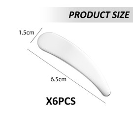 6 Pieces Stainless Steel Scoop, Curved Mini Scoop, Cosmetic Spoon, Skin Care Product Applicator, Skin Care Tools
