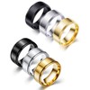 WAINIS 6 Pcs Stainless Steel Rings for Men Wedding Ring