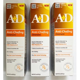 A+D LOT (3) A+D Anti-Chafing Ointment, Prevent & treat skin irritation friction 2027