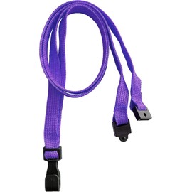 PCL Media ltd Purple Plastic Clip A6 Lanyard Pouch & Clear ID Badge Pass Holder Name Tag Pocket A6 Size Insert Size 152 x 108mm ID Badge Holder and Lanyard