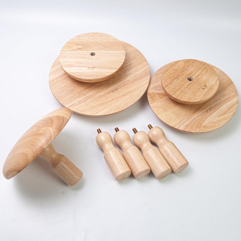 1X Pottery Molds 6.5'' Plaster Wood Pottery Tools with Handle