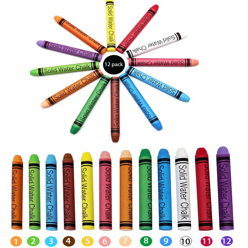 VOVCIG Upgrade Water-soluble Dustless Chalk,Non-toxic Dust-free Chalk,Color Dust-free Chalk That