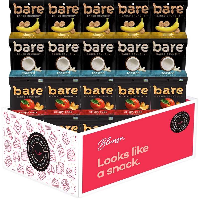 Bare Chips Variety Pack - Assortment of Apple Chips, Banana