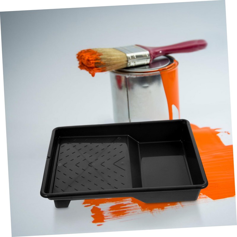 Operitacx Farbtablett Tabletts Wandmalerei Schwarz Wände streichen Und Walzenbürstenpfanne Tablettauskleidung