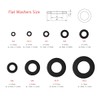 Metal Washers Assortment, 600 Pieces Flat Washers Set, Black Carbon